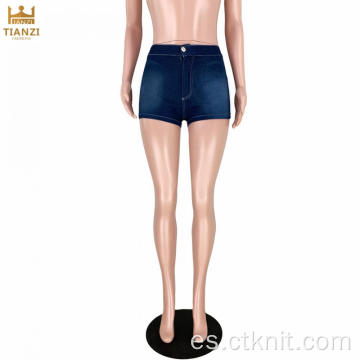 pantalones cortos de mezclilla de cintura baja para mujer